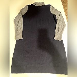 Boden Navy Gray Color Block Turtleneck Dress Sz Large